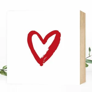 Wunderpixel® Holzbild "Herz" - Geschenk, skandinavische Deko Holzdekoration - Bild 1 von 9