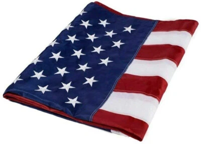 USA 5x8 ft American Flag US Flag Brass Flag with Grommet Embroidered UV Resist - Image 1 of 4