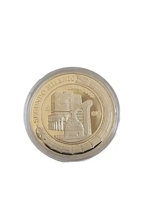 1999 2000 Mo  MEXICO Millenium Architecture 10 Peso Coin  2 Oz  Silver See Pic - Image 1 of 2