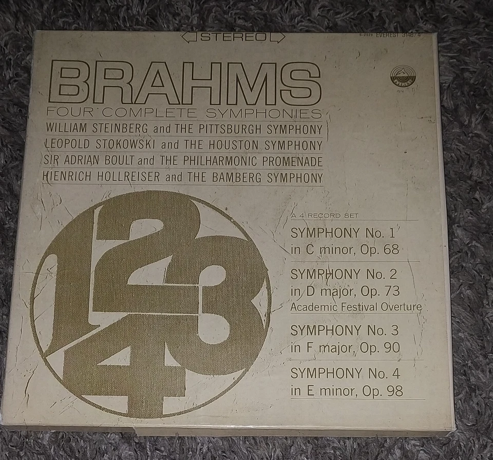 Brahms Four Symphonies Steinberg/Stokowski/Boult/Hollreiser   New  Boxed Set  LP - Image 1 of 1