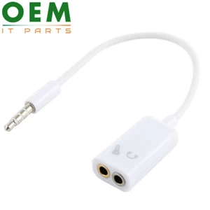 3,5 mm Audio Headset Mikrofon Y Splitter Kabel Adapter TRRS auf 2 TRS für Tab... - Bild 1 von 5