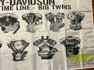 AUS SELLER. PRE OWNED. Harley Davidson engines man cave wall hanging banner flag - Picture 1 of 8