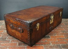 Magnificent Luxury Leather Antique Louis Vuitton Steamer Trunk