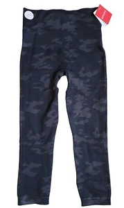 NWT Spanx Girls Black Camo Cropped Lamn Leggings, SMALL 20099R - Picture 1 of 6