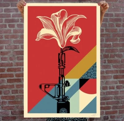Shepard Fairey Obey Giant AR 15 LILY Signed Print MINT FREE SHIPPING - image 1 of 2