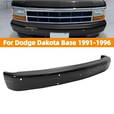 Cubierta de parachoques de barra frontal de acero negro para Dodge Dakota Base 1991-1996 Foto 1 de 4