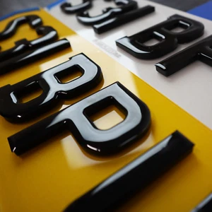 SUPER THICK GEL 7mm PAIR MOT/ROAD Legal Car Registration Number Plates 4D - Picture 1 of 5