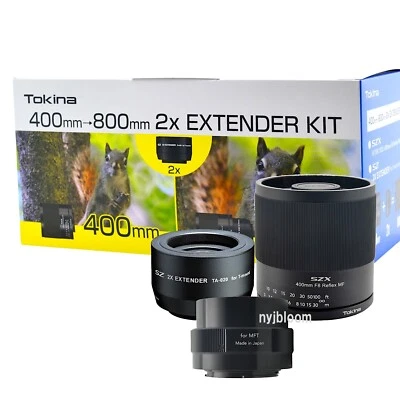 New TOKINA SZX 400mm F8 Reflex Manual Focus Lens & 2x Extender Set -Micro 4/3  - Image 1 of 4