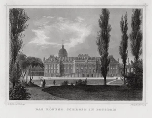 Castillo de la ciudad de Potsdam - grabado en acero, Worms alrededor de 1850 - Imagen 1 de 1