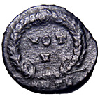 VERY RAER Jovian, 363-364. Follis Wreath VOT V UNIQUE  Roman Coin w/COA