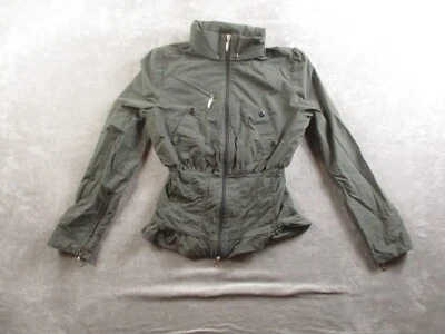 Chaqueta utilitaria Anatomie para mujer pequeña verde con capucha atletismo cintura ceñida Windbrkr Foto 1 de 4