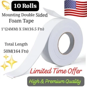 10 Roll 1" 24MM X 5M Mounting Double Sided Foam Adhesive Tape Nano Acrylic 3M VH - Picture 1 of 5