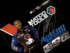 Antron Brown Signed Hero Post Card Photo NHRA Drag Racing *Autograph Den*
