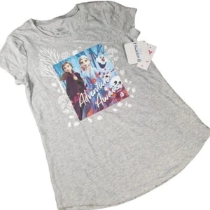 Justice Frozen Princess Blouse Queen Elsa Anna Knit Shirt Short Sleeve Tee Shirt - Picture 1 of 12