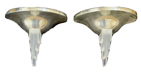 Art Deco Wall Sconces Deminlune Theatre Karl Springer Attributed More Available Cover
