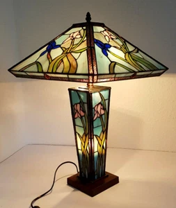 Stilarts Tiffany Stand Tisch Lampe Tischlampe Tischleuchte Tiffanylampe 56x36cm - Bild 1 von 9