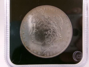 1886-P AU- Morgan Silver Dollar. USMA86P0 - Picture 1 of 2