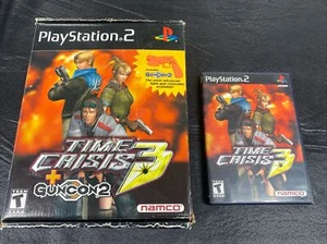 Time Crisis 3 w/ Guncon Gun Sony Playstation 2 ps2) Complete in Box - Picture 1 of 7