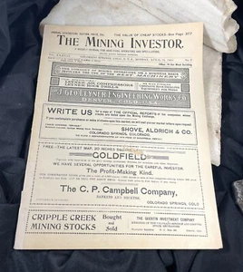 THE MINING INVESTOR Colorado Nevada Annual Statistical Issue Claude Sachs 1905 - Bild 1 von 15