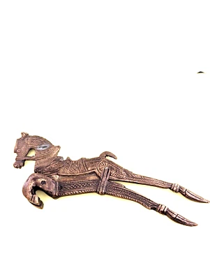 Carved Tobacco/Cigar Knife -Ornate Brass-Horse Shaped-7 1/2" Length- Collectible - Image 1 of 4