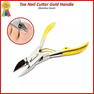 Chiropody Heavy Duty Toe Nail Clipper Cutter For Thick Nail Trimmer Gold Handle - Picture 1 of 3