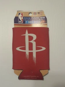 HOUSTON ROCKETS  KOOZIE CAN COOLER NEW DOUBLE SIDED FOLD FLAT - Picture 1 of 2