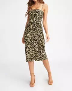 Kookai Rosie Slip Dress Midi 36 AU 8 Races Party Cocktail Wedding Floral Strappy - Picture 1 of 7