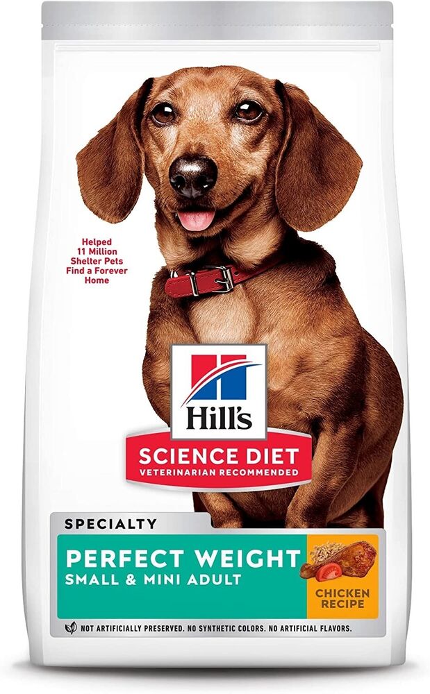 Hill's Science Diet Adult Perfect Weight Small Mini Chicken Dry Dog Food, 15 lb.