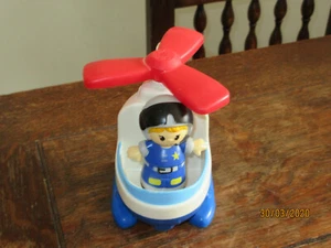 MEGA BLOKS HELICOPTOR PLANE PILOT PLAY FIGURE MOVING BLADES  FOR AIR RESCUE FUN - Picture 1 of 5