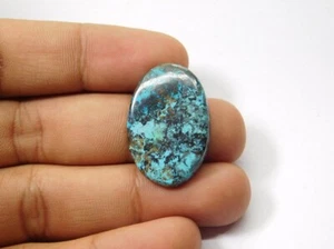 Shattuckite Stone Natural Blue Turquoise Cabochon Loose Gemstone 30 Cts. ME-9592 - Picture 1 of 3