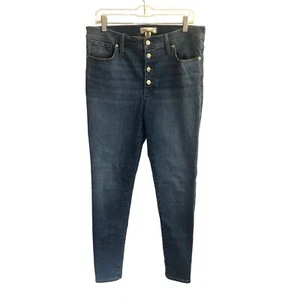 Madewell 9" Mid-Rise Skinny Jeans Julie Wash Knopfleiste Damengröße 31T - Bild 1 von 8