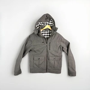 Nixon Wool Jacket Gray Flannel Lined Men’s L - Picture 1 of 17