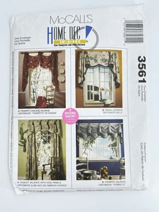 McCALL'S 3561 Home Decor Window Valance Pattern Sizes 28-100in Uncut - Picture 1 of 2