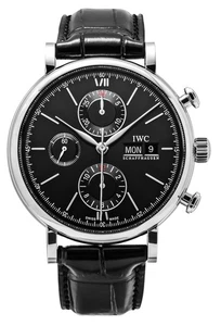 Reloj automático para hombre IWC Portofino cronógrafo esfera negra IW391029 - Imagen 1 de 6