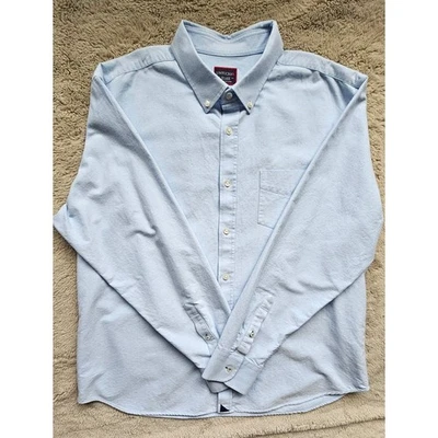 Рубашка на пуговицах UNTUCKit 100% хлопок, с длинным рукавом, синяя, мужская размер XX-Large - Изображение 1 из 4