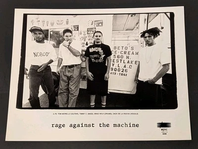 Rage Against The Machine 1990s Epic Publicity Promotional Press 8x10 Band Photo - Image 1 of 4