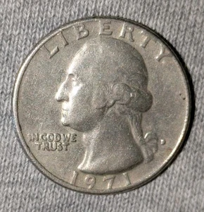 1971-D Washington Quarter Clad Error Double Struck Filled Mint Mark Off Center - Picture 1 of 8