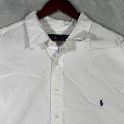 Ralph Lauren Dress Shirt Mens 3XB 3XL Big White Button Down Long Sleeve Pony - Image 1 of 4