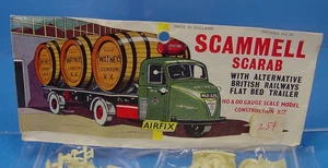 HO / OO AIRFIX NO. 20 SCAMMELL SCARAB TRUCK WITH 2 TRAILER OPTIONS VINTAGE KIT - Picture 1 of 2