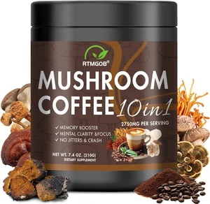 Pilzkaffee Bio Kaffee MEMORY BOOSTER FOCUS NO JITTERS Instantkaffee - Bild 1 von 11