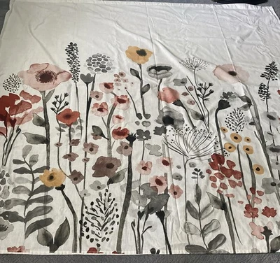 Threshold Target Floral Watercolor  Shower Curtain Pink Flowers With Black Stem - Image 1 of 4