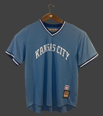 Camiseta George Brett #5 Royals Majestic Cooperstown Azul 2XL NUEVA SIN ETIQUETAS Foto 1 de 4
