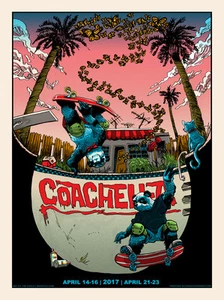Coachella 2017 Poster Tim Doyle 18 x24 Signed - Picture 1 of 1