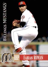 2014 Billings Mustangs Grandstand 26 Fabian Roman Jersey City New Jersey NJ Card