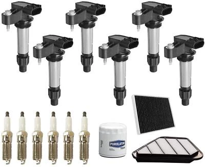 6 Direct Igntion Coils Spark Plugs & Filters For Buick Enclave 3.6L 2008-2017 - Image 1 of 4