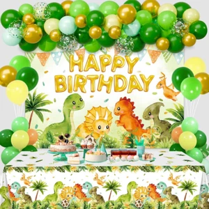 Dinosaur Birthday Decorations,Dino Birthdays Party Supplies for Kids- Green Ball - Picture 1 of 12