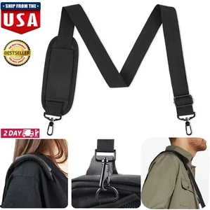 Adjustable Shoulder Strap Wide Soft Padded Metal Hook for Laptop Travel Bag USA - Picture 1 of 15