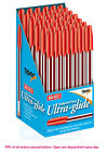 Red Ink Ultra Glide Smooth Writing Ballpoint Pens 1mm Medium Point Office Home