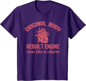 Funny Open Heart Bypass Surgery Recovery Get Well Youth Unisex T-shirt - Picture 1 of 7