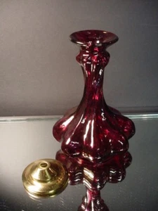 Rare Phoenix Consolidated Glass Ruby Stained Catalonian Carafe Lamp Vase C 1927 - Picture 1 of 6